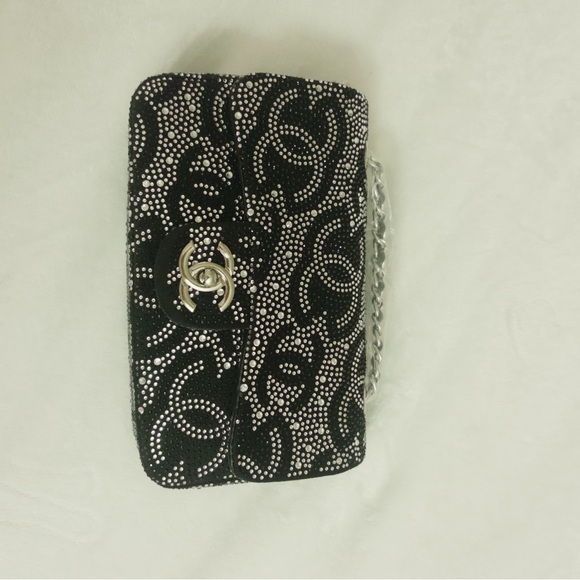 Handbags - Elegant Black and Silver Women's Bag